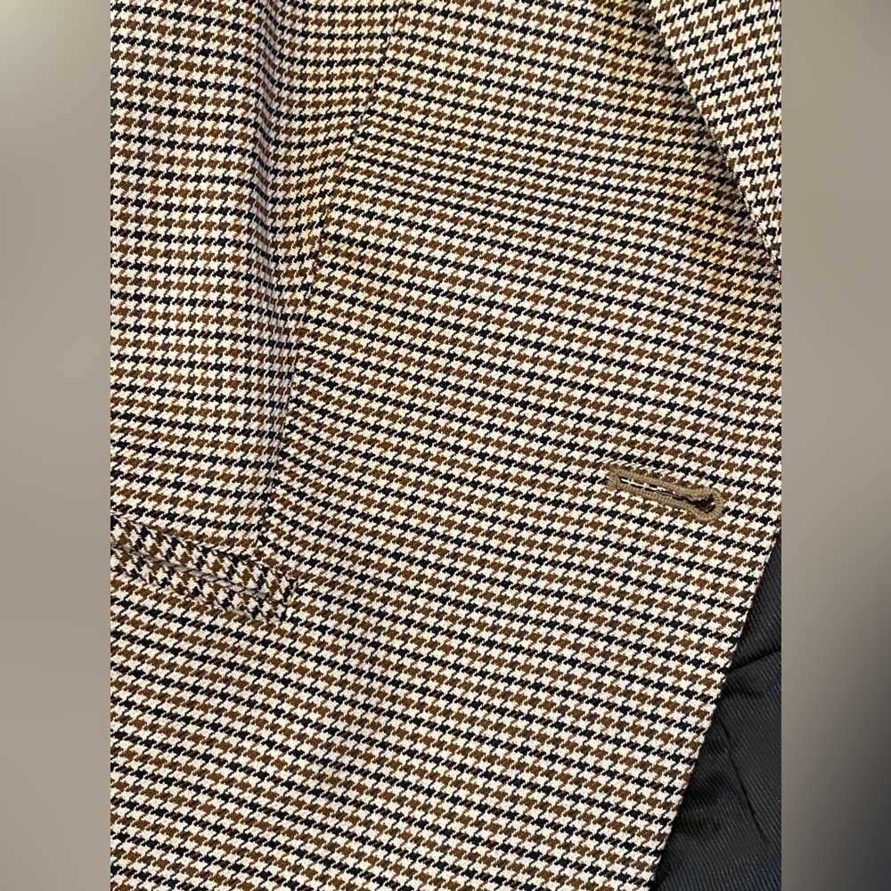 Zara Single Button Breasted Houndstooth Jacket. - image 4